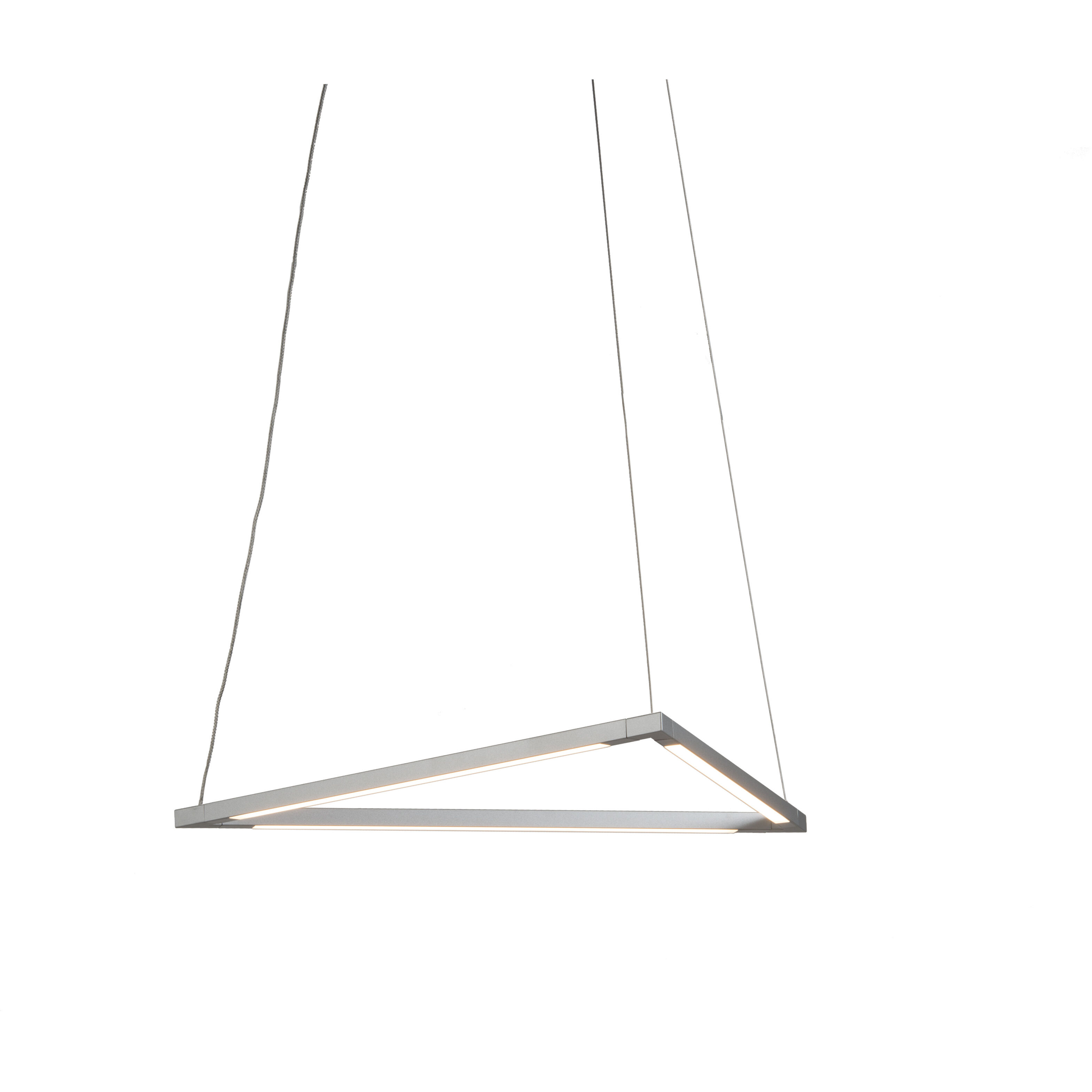 Z-Bar LED 15.9 inch Silver Pendant Ceiling Light, Triangle